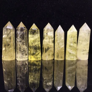Raw Natural Citrine Quartz Crystal Point Wand Chakra Healing Stone Obelisk Tower - Picture 1 of 43