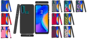 Tempered Glass / Shockproof Hybrid Cover Phone Case For TCL 20 XE 5087Z - Picture 1 of 13