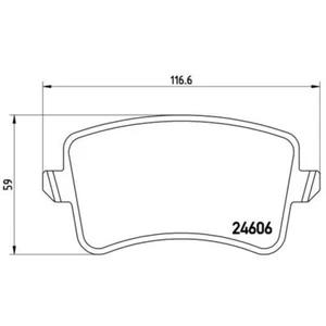 Bremsbelagsatz BREMBO P 85 100X, Xtra, Hinten - Afbeelding 1 van 2
