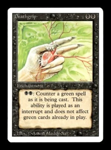 MTG - Deathgrip - Revised Edition - Vintage Magic The Gathering - Near Mint - Picture 1 of 2