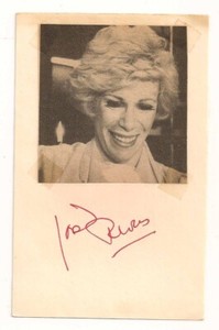 Joan Rivers AUTOGRAPHED Card 3 1/2" X 5 1/2" 