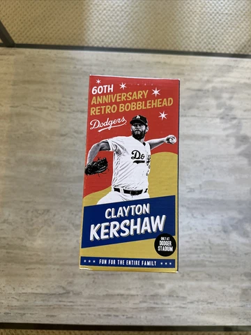 Los Angeles Dodgers Clayton Kershaw 60th Anniversary Retro Bobblehead Cover