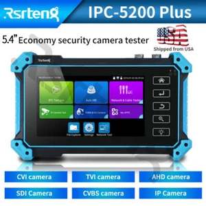 Rsrteng IPC-5200 Plus 5.4" IP Camera Tester AHD CVI TVI SDI CVBS POE WIFI HDMI - Picture 1 of 12
