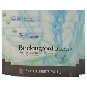 Bockingford Watercolour paper Block 12 Sheets 300g Cold Pressed Assorted Sizes! - Picture 1 of 4