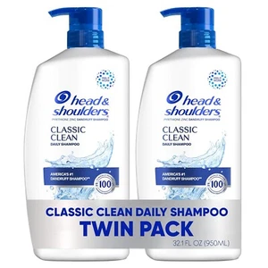 Shampoo Antiforfora Pulito Classico Testa e Spalle 32 Oz Confezione da 2 - Foto 1 di 9