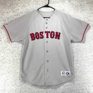 VTG Majestic Boston Red Sox Curt Schilling #38 Stitched MLB Gray Jersey Men's L - Picture 1 of 10