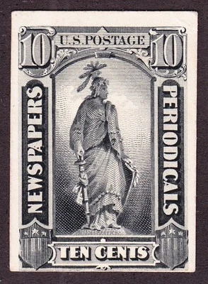 US PR62P4 10c Newspaper & Periodicals Proof on Card (002) - Image 1 of 2