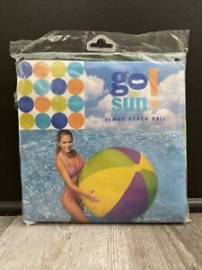 Vintage go for sun! Jumbo 48” Beach Ball Inflatable 2000 Target 