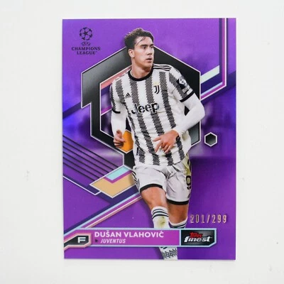 2022-23 Topps Finest UEFA Purple DUSAN VLAHOVIC /299 #72 - Image 1 of 2