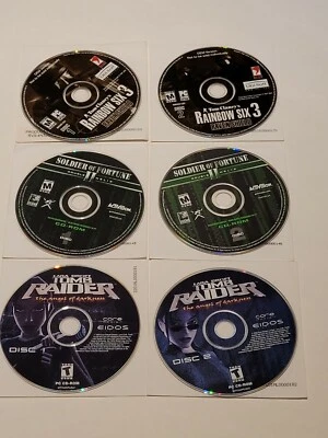Tom Clancy Rainbow Six 3 + Soldier of Fortune II + Lara Croft Tomb Raider PC Lot - Image 1 of 4
