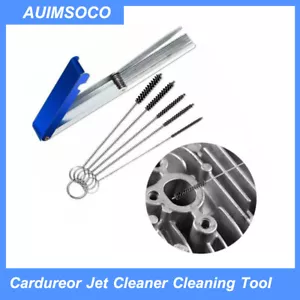 Motorcycle Carburetor Carbon Dirt Jet Remove Cleaning Needles + Brushes Tool Kit - Picture 1 of 14