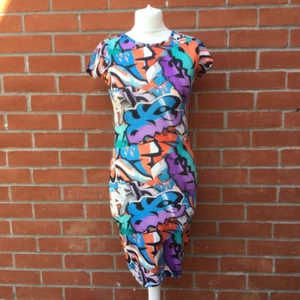 Miso Colourful Bodycon Dress. Size 8 - Picture 1 of 6
