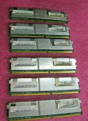 Lot 6 of Hynix HYMP351F72AMP4N3-Y5 4Gb 2Rx4 667MHz PC2-5300F ECC Memory  - Image 1 of 3