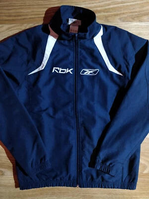 Jaqueta Reebok 90's Vintage Feminina Tracksuit Top Azul Marinho Branco  - Imagem 1 de 4