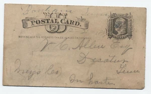 1883 Bonham TN Handschrift auf Postkarte [H.294] - Bild 1 von 3