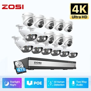 ZOSI 16CH/8CH NVR 4K 8MP POE Security Camera System Audio Recording IP Network - Picture 1 of 35