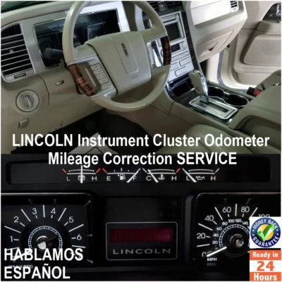 Lincoln Instrument Gauge Cluster Kilometraje Corrección/Servicio de Programación Foto 1 de 4