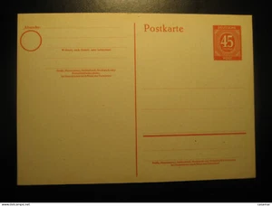 45 Pfennig Red Deutsche Post Postcard Postal Stationery Card USA British Russia - Picture 1 of 1