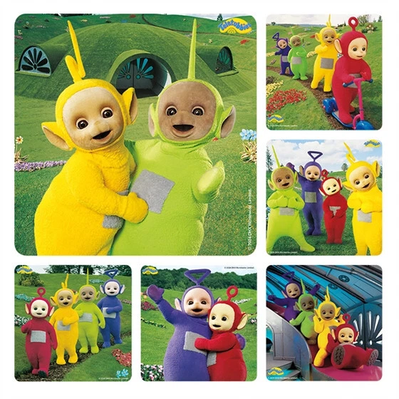 25 (Licensed, Sandylion) Teletubbies Stickers, Assorted 2.5" x 2.5" each - Image 1 of 1