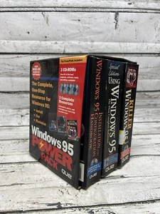 Windows 95 Power Pack VTG 90's QUE Computer Software Book Set (3) Guide Manuals - Picture 1 of 21