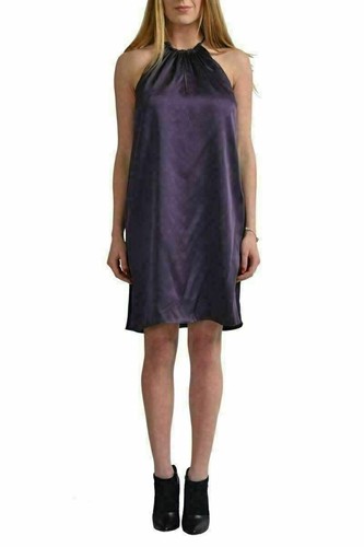 Versace abito donna viola senza maniche con ferretto US M IT 42