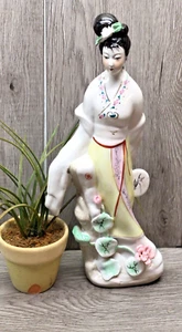 Vintage Porcelain Japanese Geisha Figurine 11.5" tall Hand Painted - Picture 1 of 11