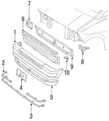 正品福特前下保险杠成型/装饰黑色 NOS F39Z-17D822-A — 第 1/3 张图片