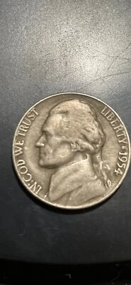 1954 Nickel With A Dot  Between The N And G Error Also A Deep Die Strike - Image 1 of 4