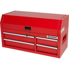 Strongway 42in. 4-Drawer Tool Chest, Red