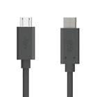 Type-C 2.0 to Micro Use Charge and Sync Cable, Black - 4 Ft.