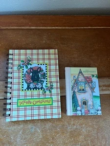 Lot of Mary Engelbreit Merry Christmas Lined Journal & Small Hardcover Address - Picture 1 of 9