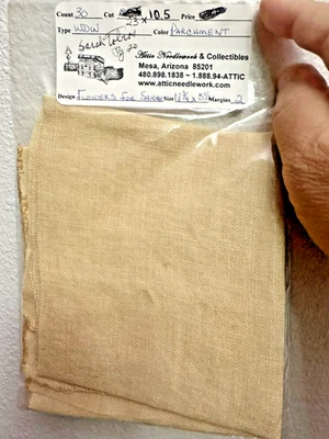 Weeks Dye Works 30 count PARCHMENT  linen 23 X 10.5" - Image 1 of 4