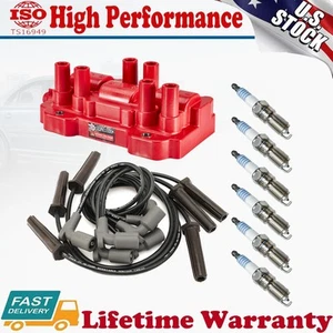 For 2007-2013 Chevrolet Silverado 1500 4.3L Ignition Coil +Spark Plug +Wire Set - Picture 1 of 17