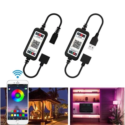 Smart RGB Controller USB DC 5V 12V 24V 6A Bluetooth APP Dimmer For RGB LED Strip - Image 1 of 4