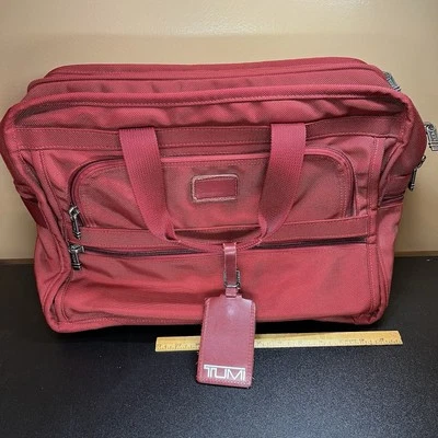 Tumi ROJO Organizador Bolso para Laptop Maletín Balístico de Nylon, De Colección, Sin Correa para el Hombro Foto 1 de 4
