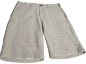 Hurley Nike Men's Shorts Sz 34 Cream Bermuda Dri-Fit Athleisure Stretch Golf - Picture 1 of 12