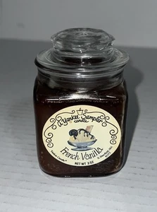 Yankee Candle French Vanilla Vintage Label Small Square Jar New Unlit Rare - Picture 1 of 9