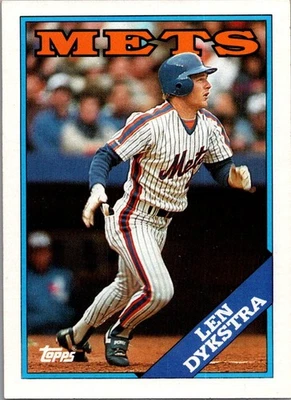 1988 Topps Len Dykstra #655 New York Mets - Imagem 1 de 2