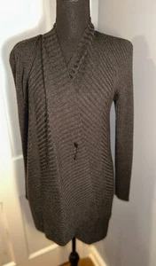 Eileen Fisher Merino Wool (Italian Yarn) Cardigan, Charcoal, Sz Small - Picture 1 of 9