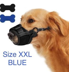 PawWares Dog Muzzle Soft Nylon Adjustable-Breathable-Drinkable | BLUE  XX-LARGE - Picture 1 of 9