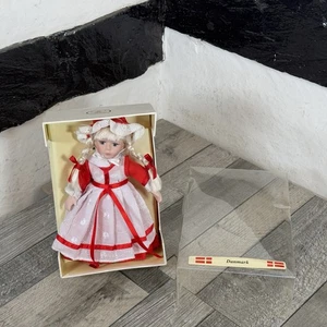 Vintage Danish Porcelain Doll National Costume 13" Brdr Loppenthin Mint Boxed - Picture 1 of 15