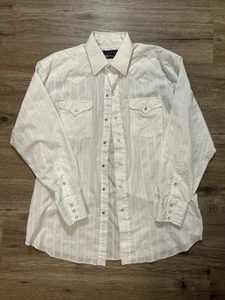 🔥Vintage Panhandle Slim Pearl Snap Made In USA Mens 17X35 (XL)🔥 - Picture 1 of 6