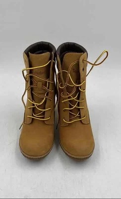 Botas de combate Timberland femininas Tillston A1KJH marrom camurça salto com cadarço tamanho 7 - Imagem 1 de 4