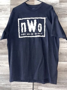 nWo New World Order Shirt Mens XL Black WWE Wrestling Tee Wolfpac Authentic - Picture 1 of 10