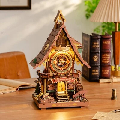 ROKR Cuckoo Clock 3D Wooden Puzzle Mechanical DIY Model Kit for Adult Home Decor - Image 1 of 4