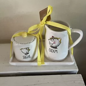 Juego de crema y azúcar Rae Dunn Disney La Bella y la Bestia Mrs. Potts Chip - Imagen 1 de 8