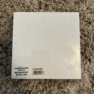 Medium Weight Chipboard Sheets 6’x6 25/Pkg-White, - Picture 1 of 2