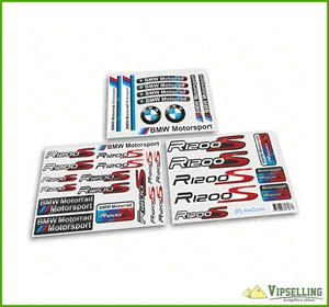 BMW Motorrad Motorsport R1200S Red Laminated Decals Stickers Kit - Picture 1 of 1