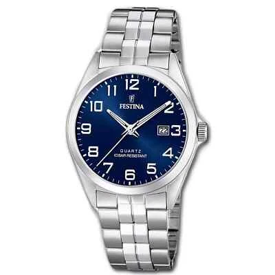 Orologio solo tempo uomo Festina Acciaio Classico blu F20437/3 - Immagine 1 di 4
