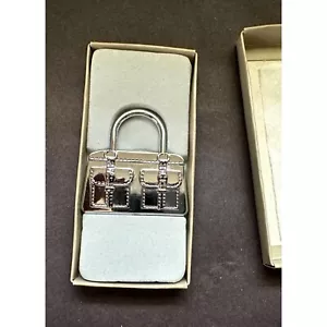 Miche silberfarbene Handtasche Schlüsselanhänger Anhänger Geldbeutelanhänger - Bild 1 von 5